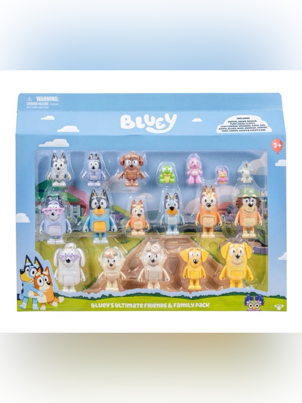 Bluey Neighborhood Friends Mini Figure: Articulated Character Toy Set